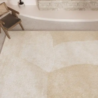 modern minimalistic rug european luxury abstract woven rectangle carpet side view