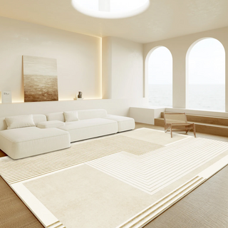 modern minimalistic rug abstract area rug non slip carpet quick drying close-up