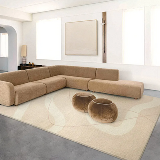 modern minimalistic rug abstract area rug non slip polyester floor mat detail