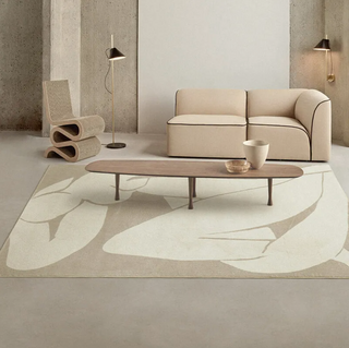 modern minimalistic rug european luxury carpet rectangle woven textile floorcovering close-up