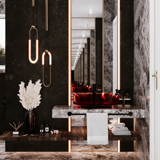 LED copper glass defogging smart bathroom mirror product view
