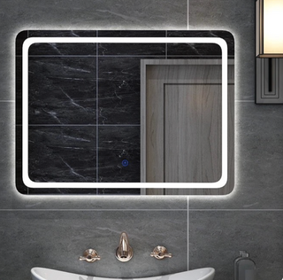 LED modern smart defogging bathroom mirror detail