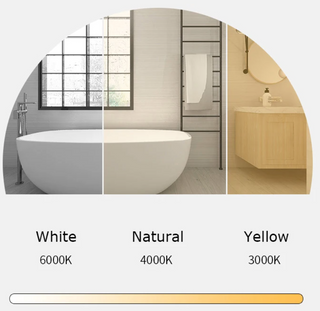 LED copper glass defogging smart bathroom mirror set view