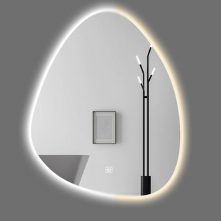 LED smart touch control bathroom mirror side view