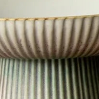 ceramic display bowl earthworks handcrafted japanese artisan vintage style light earth tableware detail