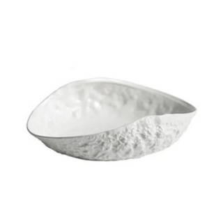 rock shell ceramic plate earthworks handcrafted luxury dining plate dishwasher safe lifestyle view