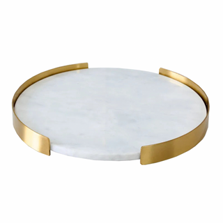 golden marble stone tray earthworks handcrafted serving gold border close-up