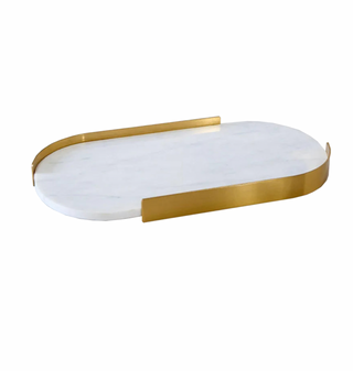 golden marble stone tray earthworks handcrafted serving gold border detail