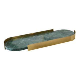 marble stone tray earthworks rounded golden border eco-friendly stone set view
