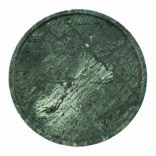 marble storage tray earthworks round green minimalist handcrafted stone tray top view