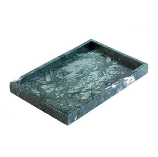 marble storage tray earthworks european minimalist round handcrafted stone tray green top view