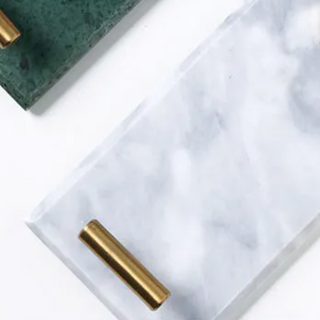 marble storage tray earthworks elongated luxury minimalist handcrafted stone tray alternate view