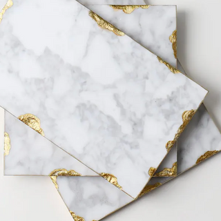 gold edge marble tray earthworks handcrafted rectangular stone tray luxury finish product view
