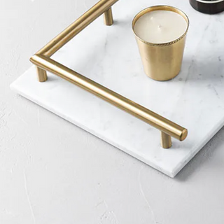 gold marble tray earthworks elegant handcrafted stone storage dish gold border detail