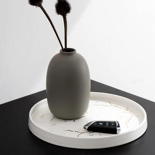 marble ceramic tray earthworks handcrafted eco-friendly decorative trinket dish set view