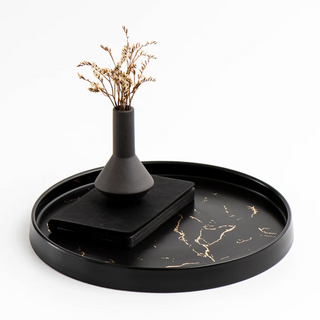 marble ceramic tray earthworks handcrafted eco-friendly decorative trinket dish top view