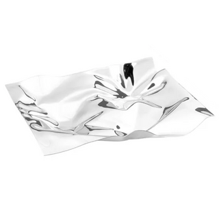 luxury stainless steel tray earthworks handcrafted 304 steel serving platter front view