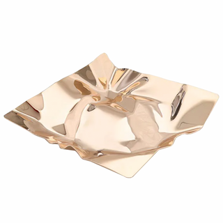 luxury stainless steel tray earthworks handcrafted 304 steel serving platter close-up