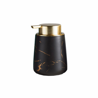 marble luxe ceramic soap dispenser 400ml elegant bathroom accessory close-up
