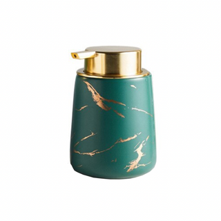 marble luxe ceramic soap dispenser 400ml elegant bathroom accessory side view