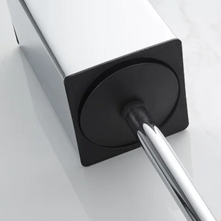 stainless steel toilet brush set brushed finish bathroom detail