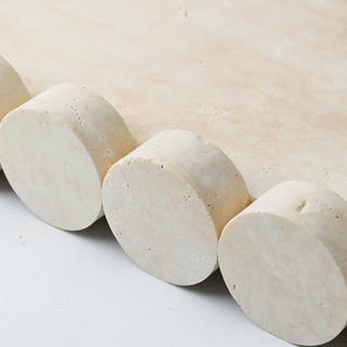 travertine stone tray earthworks luxury handcrafted italian artisan 31x25cm set view