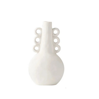 minimalist ceramic vase handcrafted scandinavian porcelain amphoras white decor detail