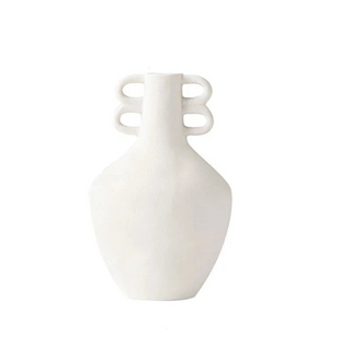 minimalist ceramic vase handcrafted scandinavian porcelain amphoras white decor set view