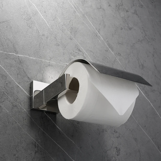 covered toilet roll holder chrome bathroom accessories rust resistant stainless steel side view