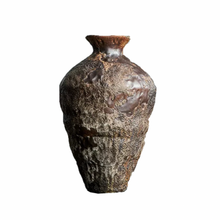 vintage ceramic vase handcrafted porcelain rustic home decor earthworks close-up