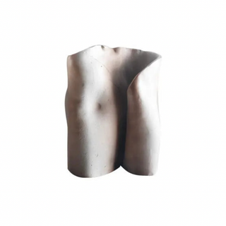 abstract resin sculpture unique crimp design handcrafted modern art decor front view