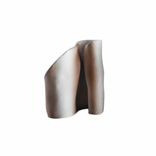 abstract resin sculpture unique crimp design handcrafted modern art decor close-up