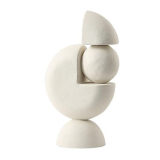 cosmic sculpture handmade resin art triangular cutout design modern home decor front view