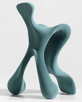 resin art sculpture aqua green abstract minimalist home decor handcrafted elegance close-up