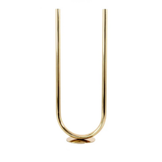 minimalist candlestick holder gold iron handcrafted candle stand elegant decor close-up