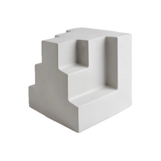 nordic cube bookend handcrafted ceramic enamel geometric decor front view