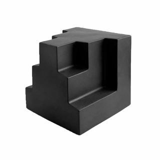 geometric cube bookend handcrafted ceramic enamel finish nordic shelf decor front view