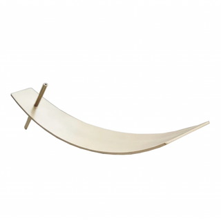metal incense holder earthworks handcrafted bronze incense burner tray organic curved design front view