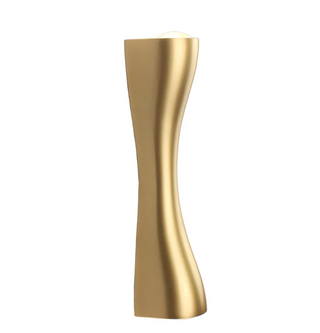 Nordic minimalist brass wall light — outdoor LED fixture close-up