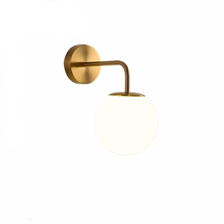 Premium brass Scandinavian wall light frosted glass — modern sconce