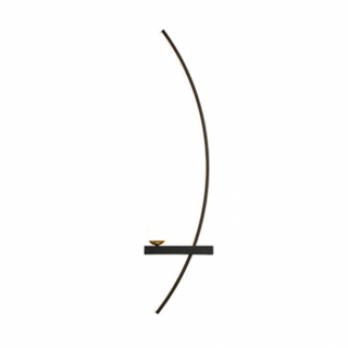 Curved aluminum LED wall lamp — dimmable black Colomba fixture
