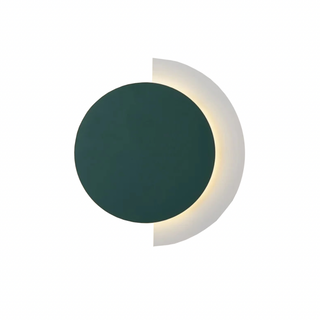 Circular green aluminum wall light — Sensina modern LED fixture