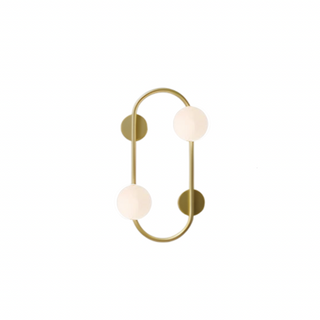 Scandinavian capsule wall light brass metal sconce — modern fixture