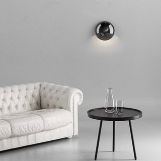 Nordic warm white sconce close-up — minimalist Scandinavian wall light