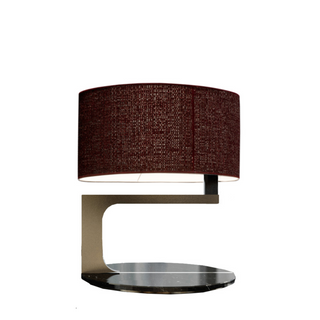 Elder modern Italian marble table lamp — fabric shade LED