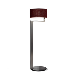 ELDER red Italian marble floor lamp – modern fabric shade fixture