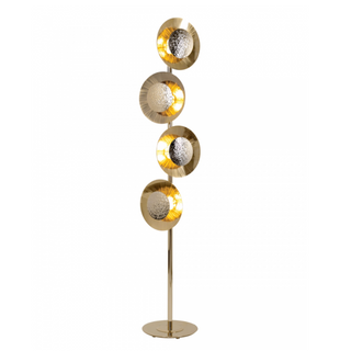 ECLIPSE handmade brass plate dimmable LED floor lamp
