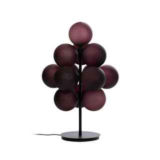 GRAPE aubergine metal handcrafted glass floor lamp – designer fixture