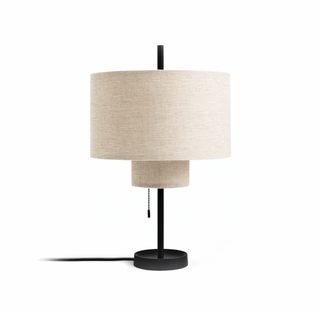 Margin modern table lamp — fabric shade metal base warm ambient