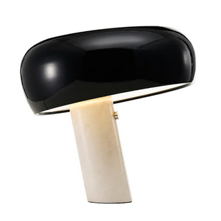 Snoopy Italian design table lamp — black LED desk light marble base